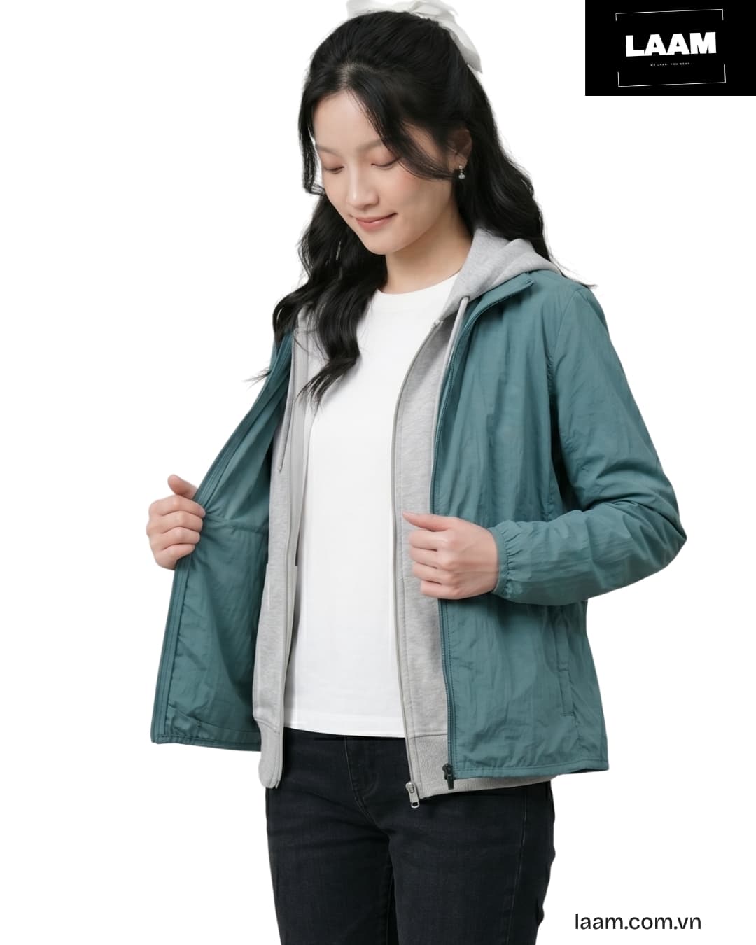 Áo khoác mưa gọn nhẹ Aqua — view 4