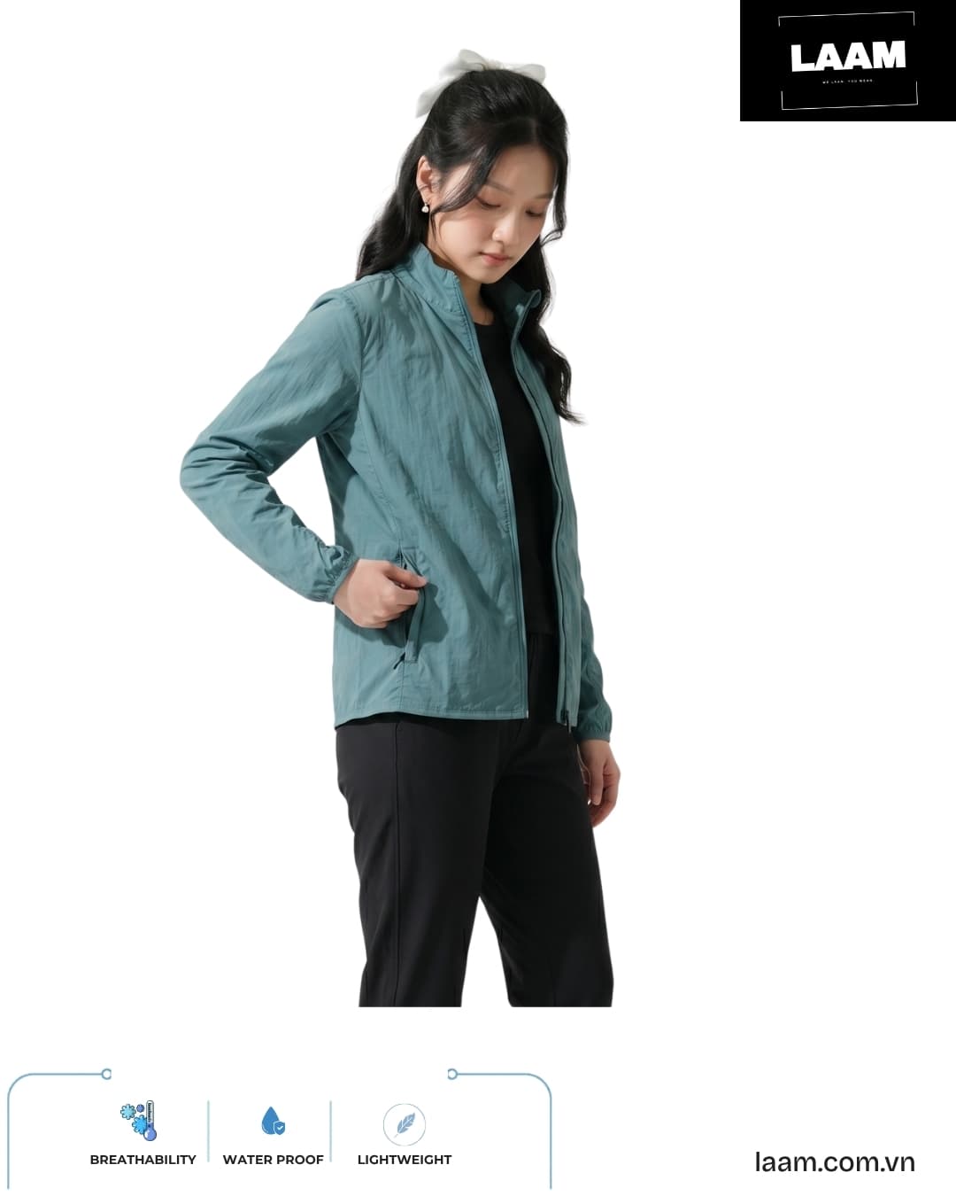 Áo khoác mưa gọn nhẹ Aqua — view 5