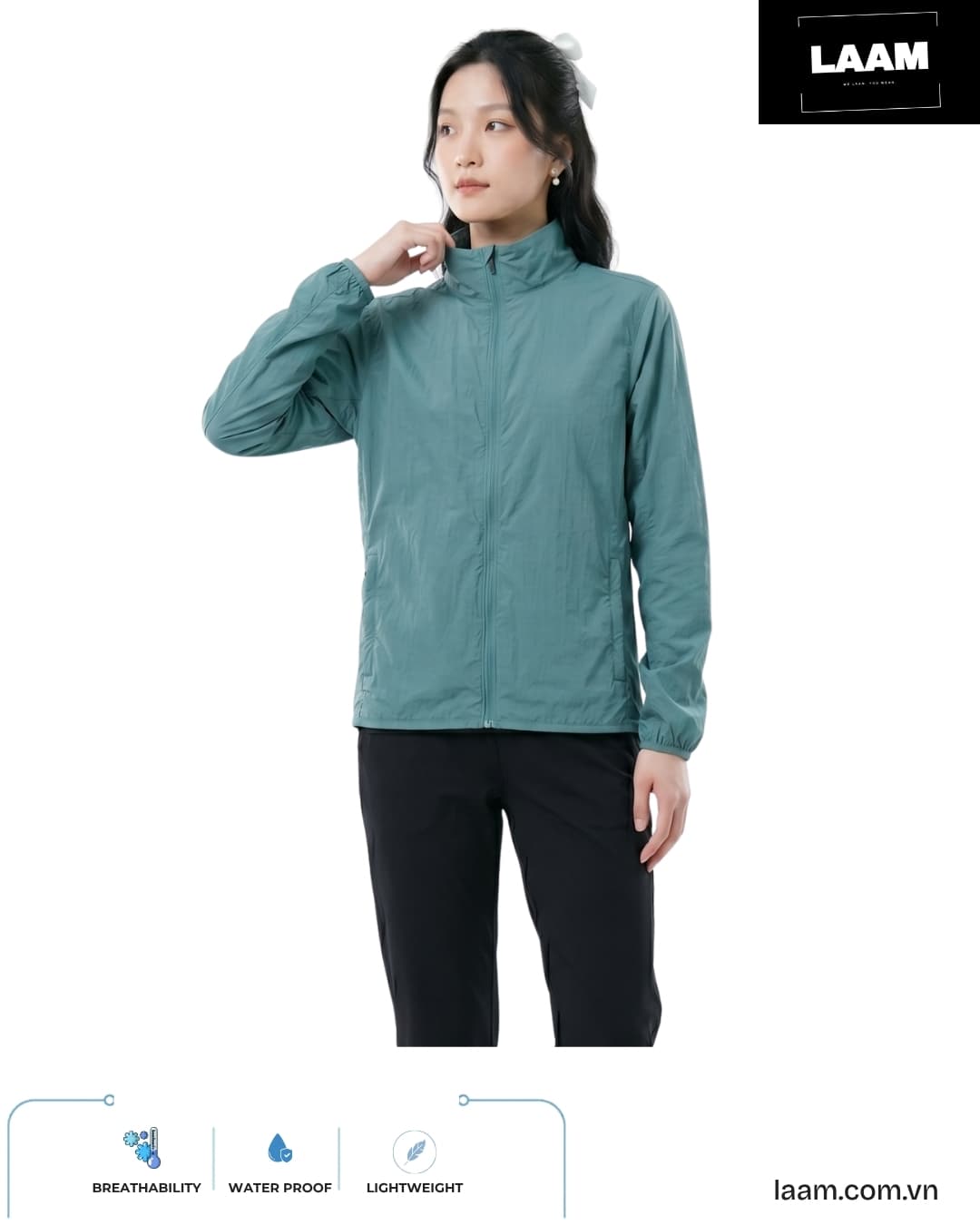 Áo khoác mưa gọn nhẹ Aqua — view 6
