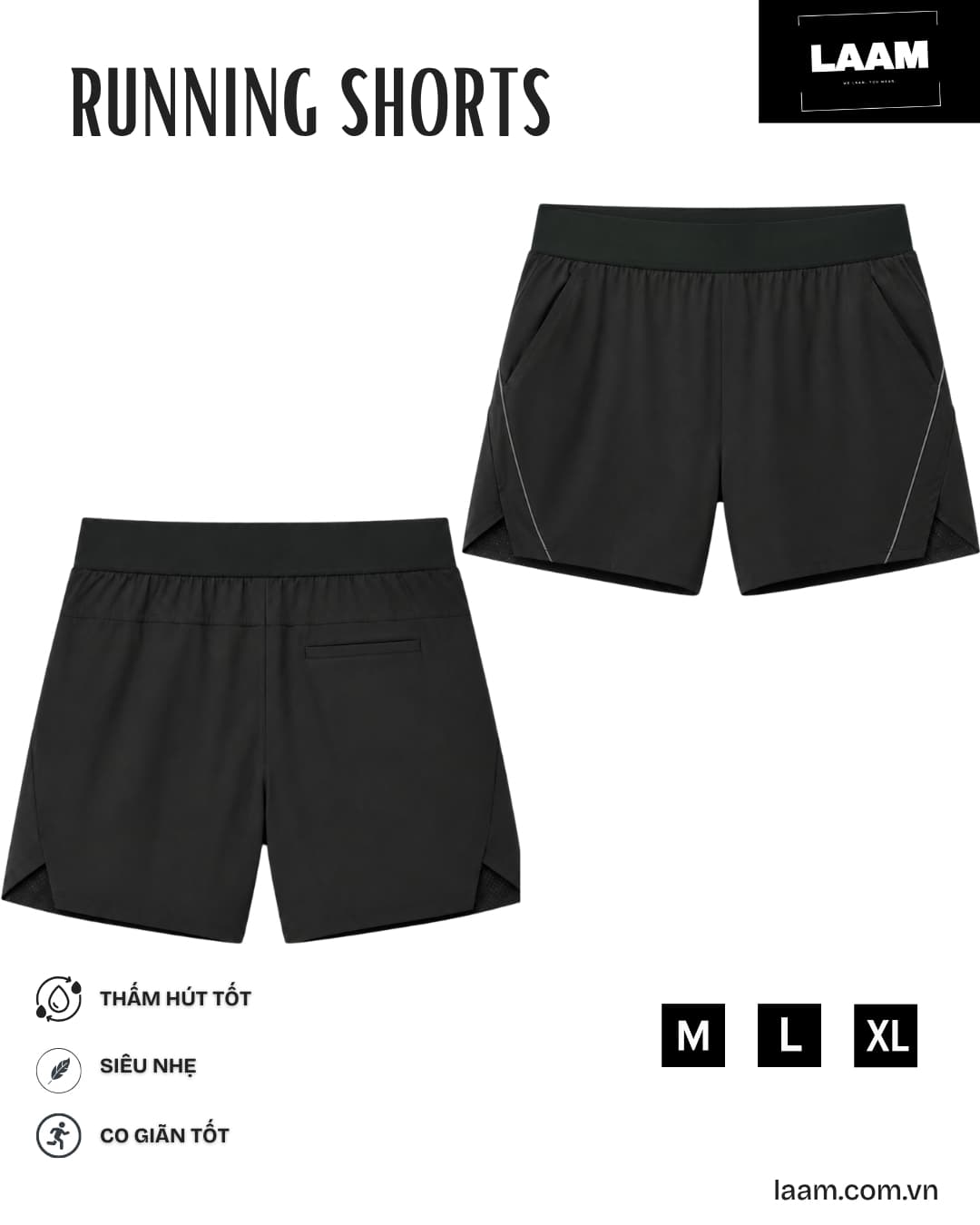 Quần short chạy bộ Stride