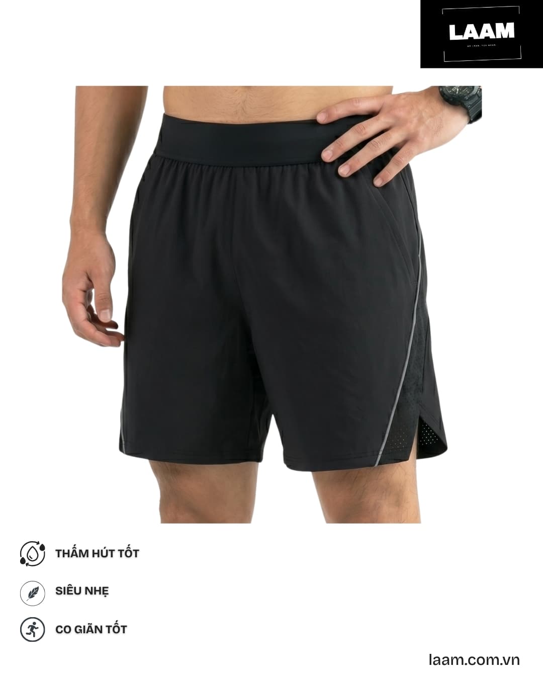 Quần short chạy bộ Stride — view 4