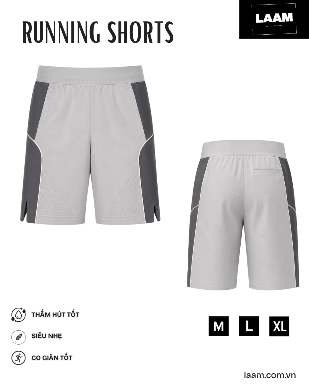 Quần short chạy bộ Two-Tone