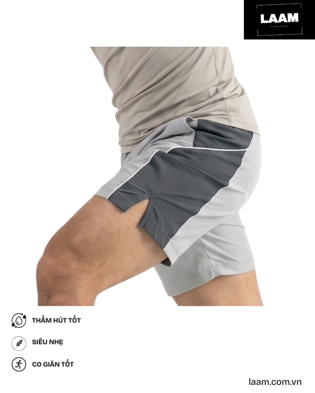 Quần short chạy bộ Two-Tone — view 3
