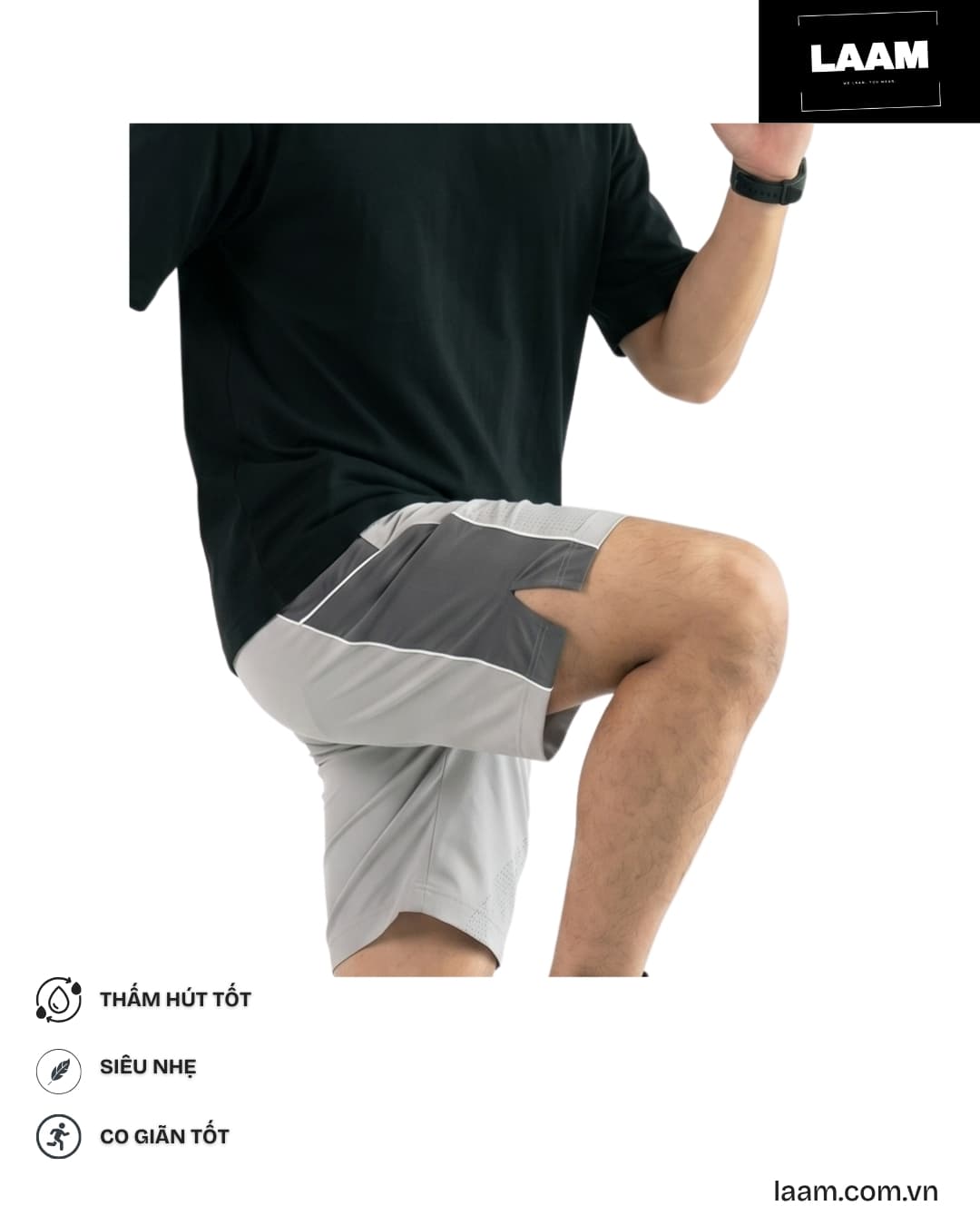 Quần short chạy bộ Two-Tone — view 4