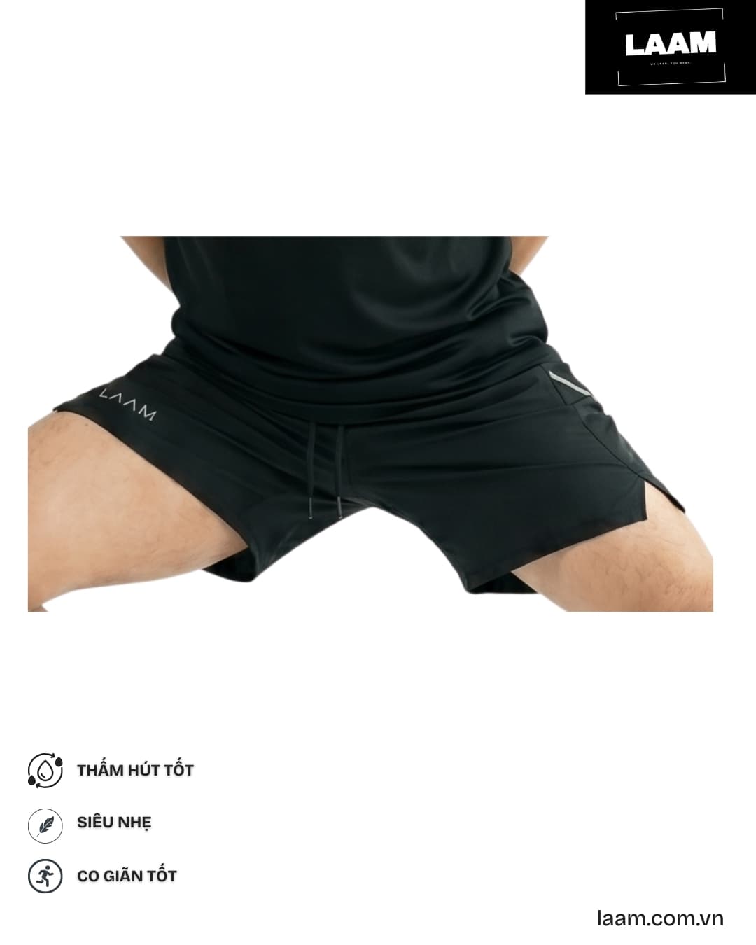 Quần short chạy bộ Essential — view 2