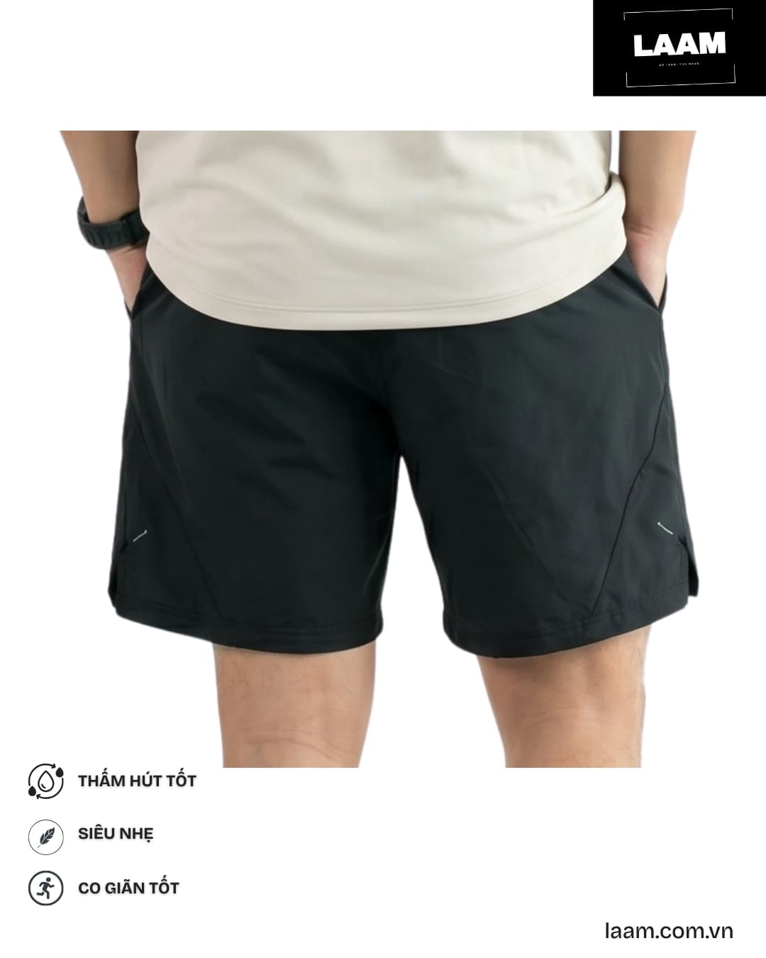 Quần short chạy bộ Essential — view 4