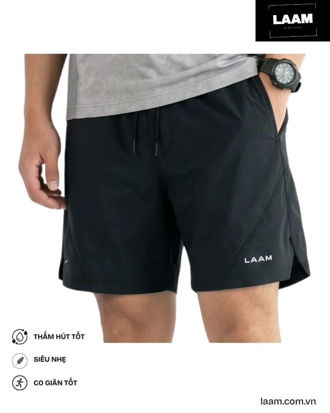 Quần short chạy bộ Essential — view 5