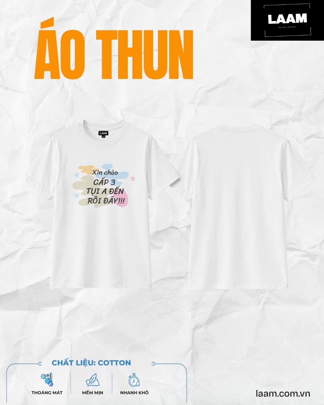 Áo thun Xin Chào Cấp 3