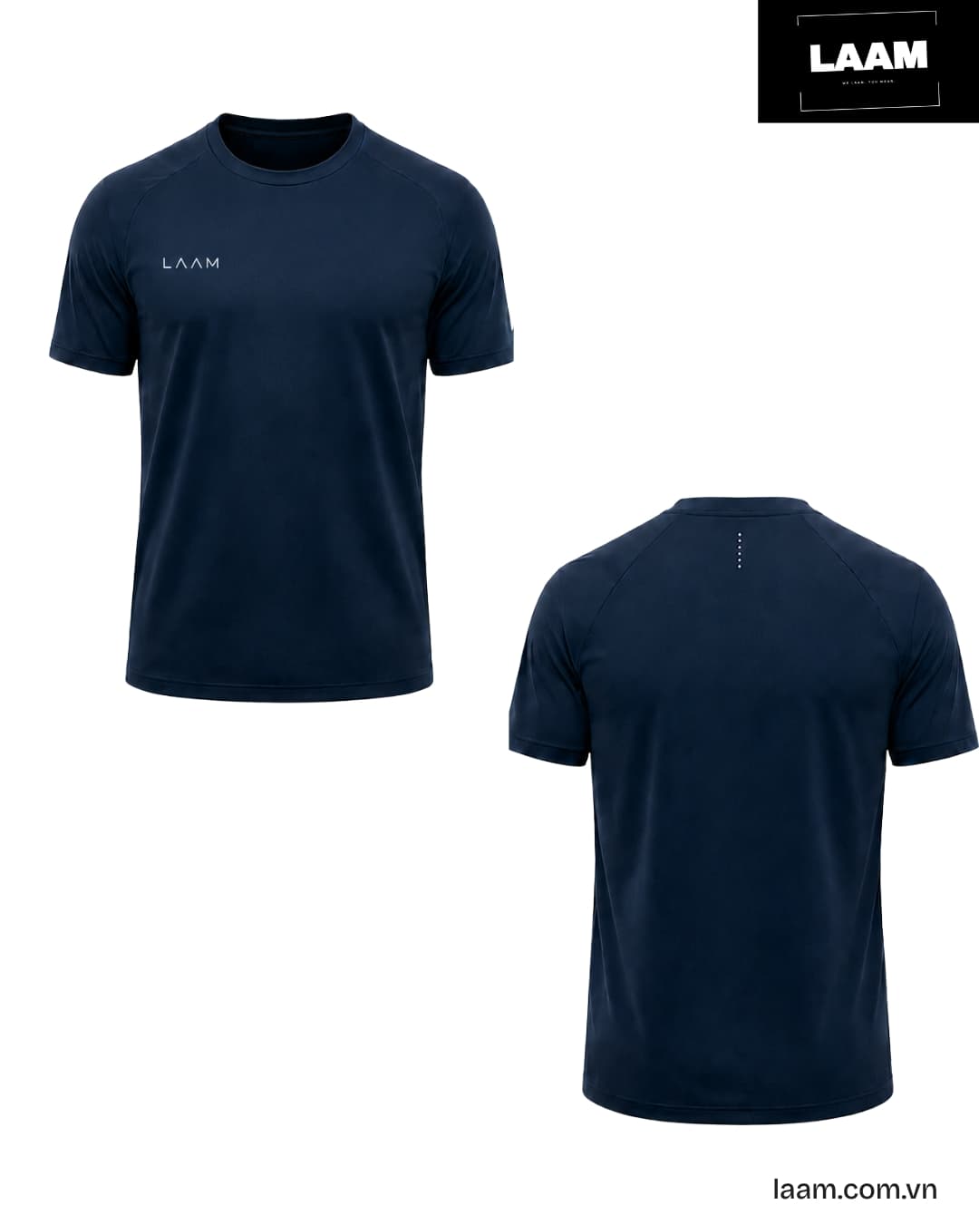 Áo thun chạy bộ Raglan Navy