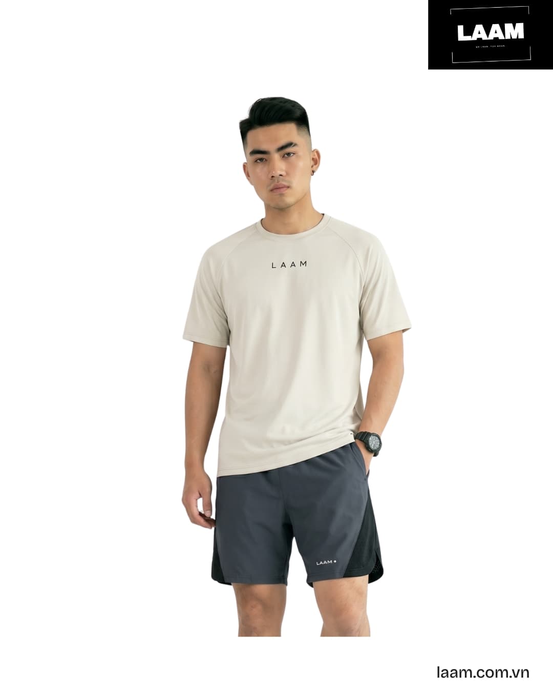 Áo thun chạy bộ Raglan Kem — view 3